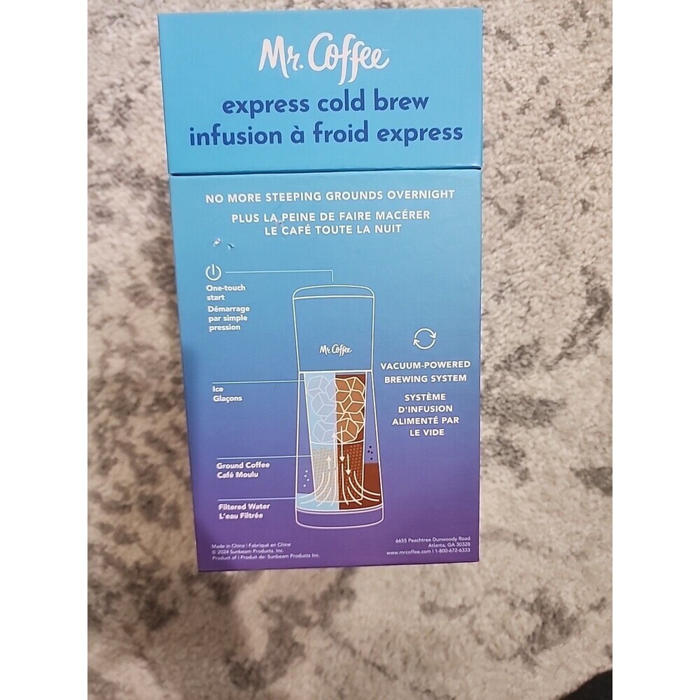 Mr. Coffee Express Cold Brew 10 Minutes Detachable Carafe USB Chargeable - Picture 2 of 4